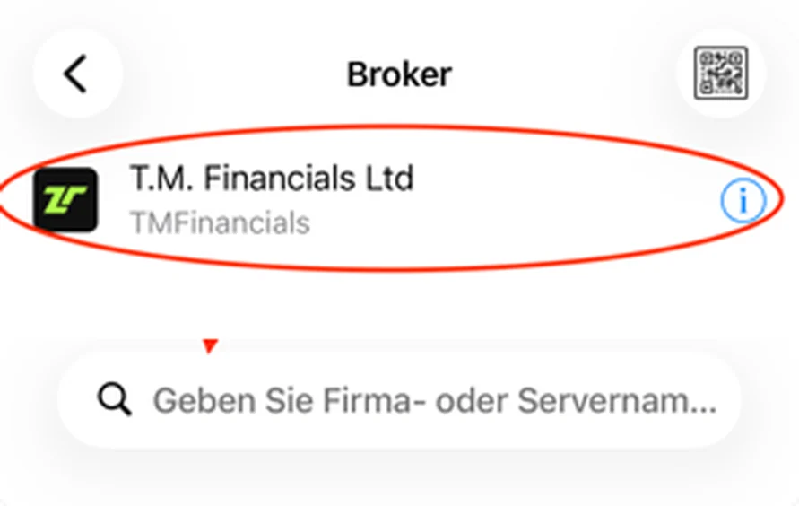 Broker search with T.M. Financials Ltd